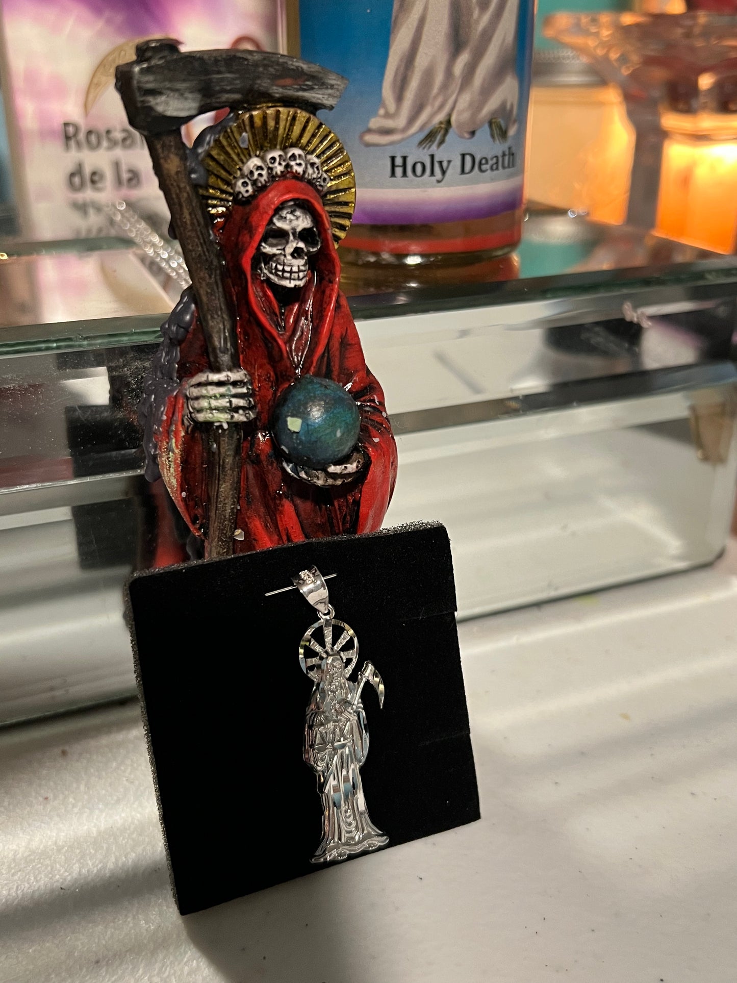 2in Santa muerte pendant