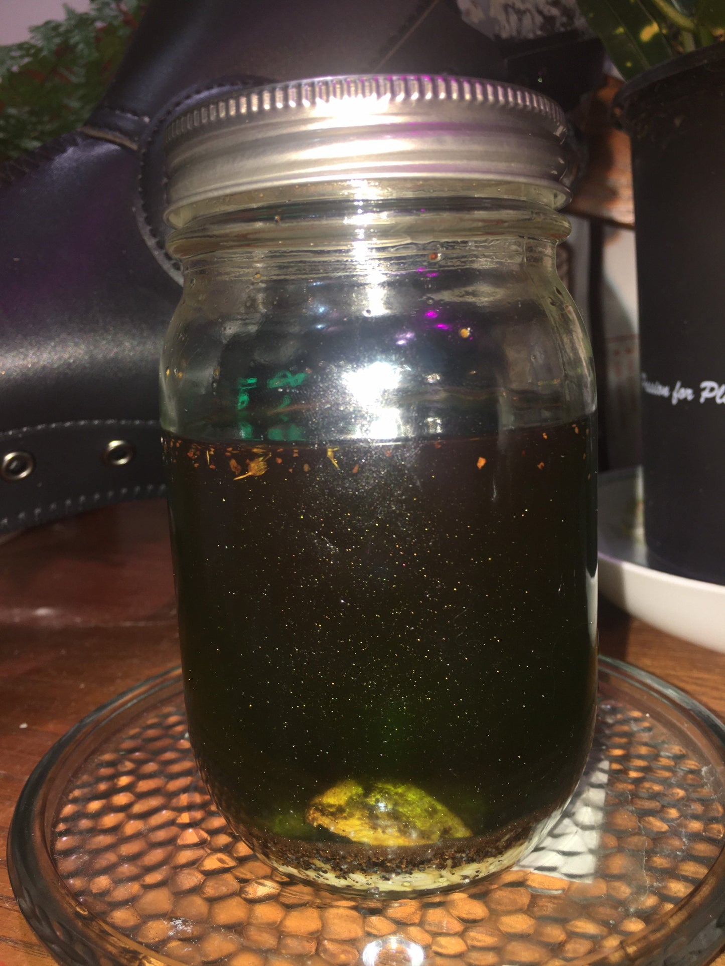 Various handmade oils. Uses in description