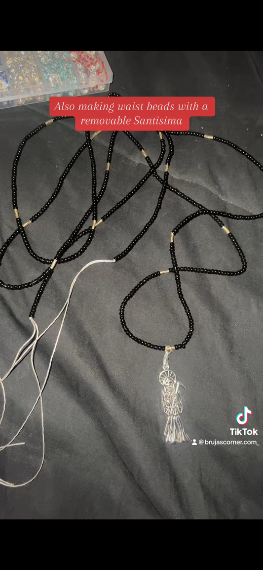 70 in santa muerte waist beads