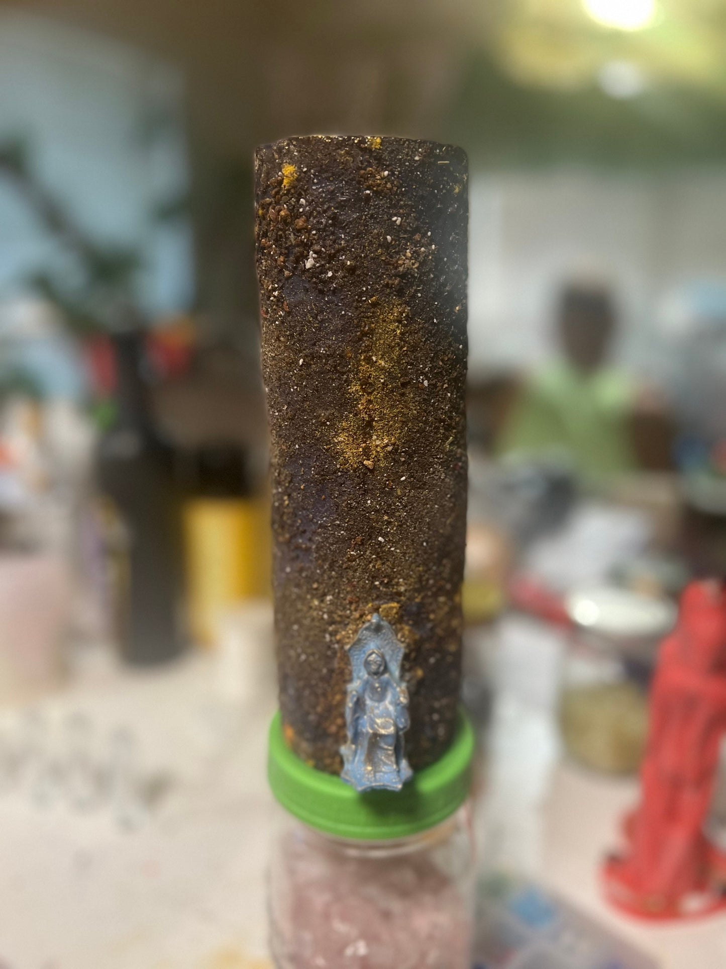 Prepared and dressed xxl Pillar Santa muerte candle 140 hours burn time